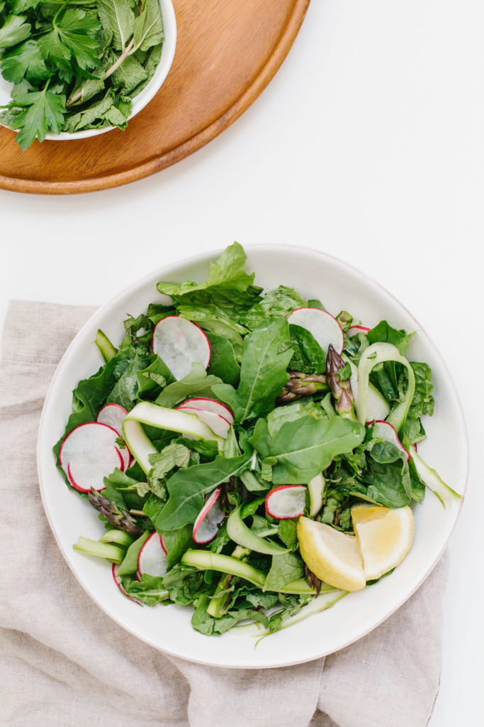 Asparagus, Radish and Arugula Salad Nourished By Nutrition