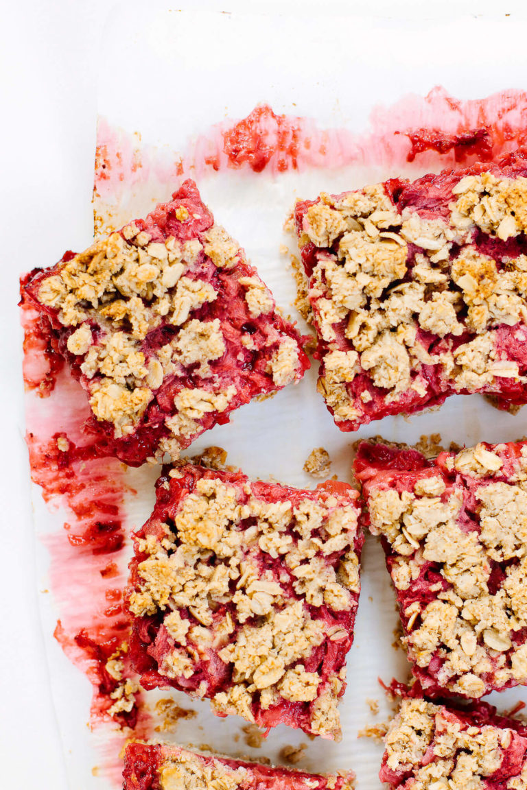 Strawberry Rhubarb Crumble Bars Nourished By Nutrition