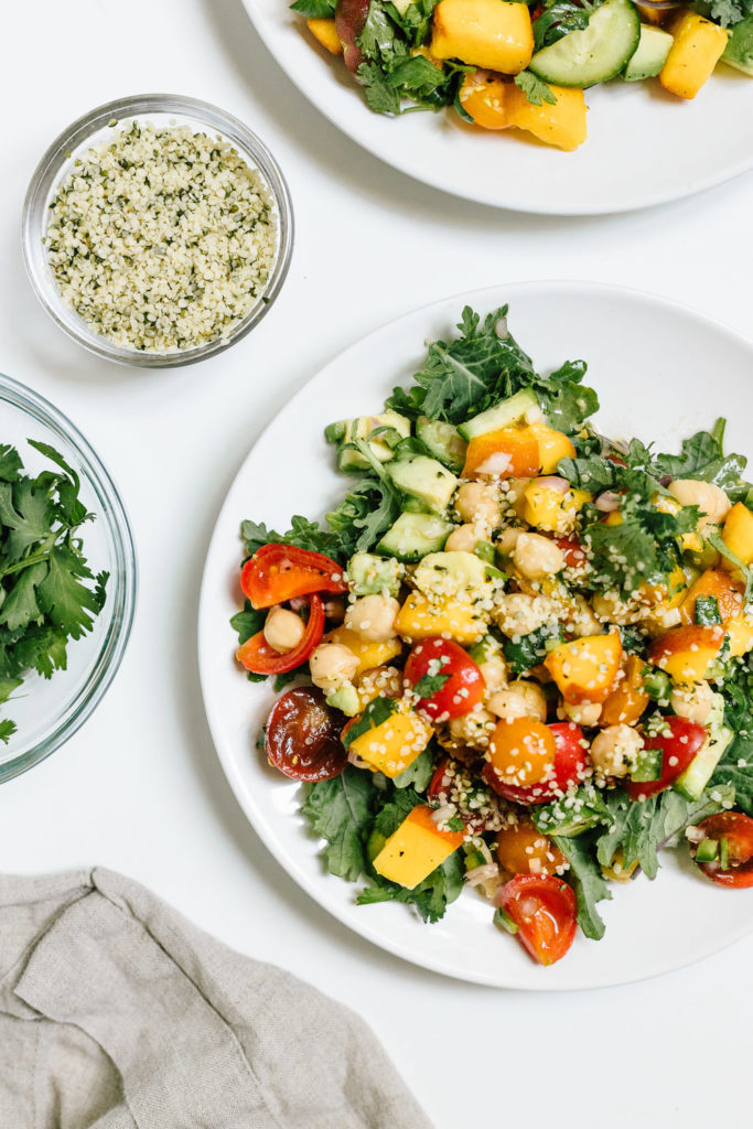 Spicy Tomato Peach Salad - Nourished By Nutrition