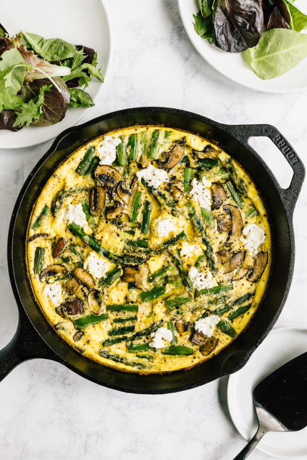 Asparagus Mushroom Frittata - Nourished By Nutrition