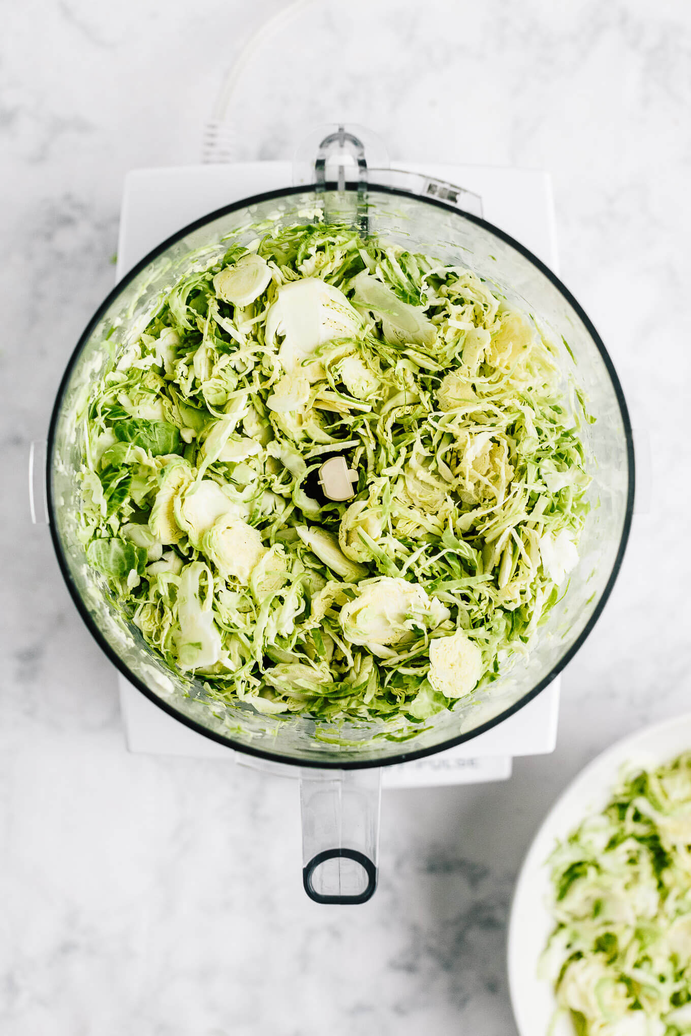 how to make shaved Brussels sprouts food processor