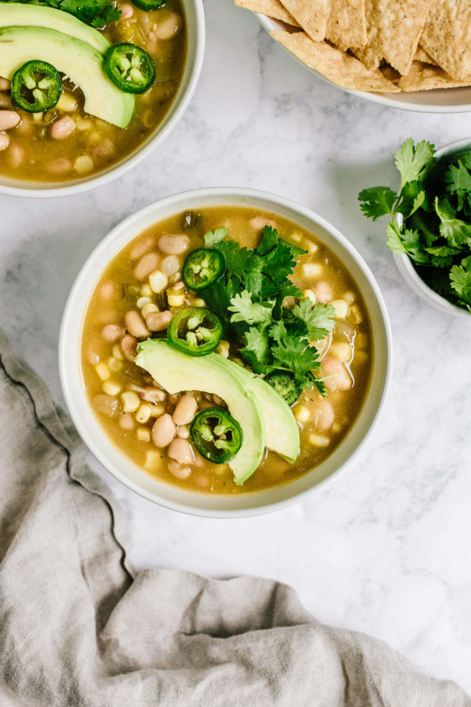 Vegan White Bean Chili - Nourished By Nutrition