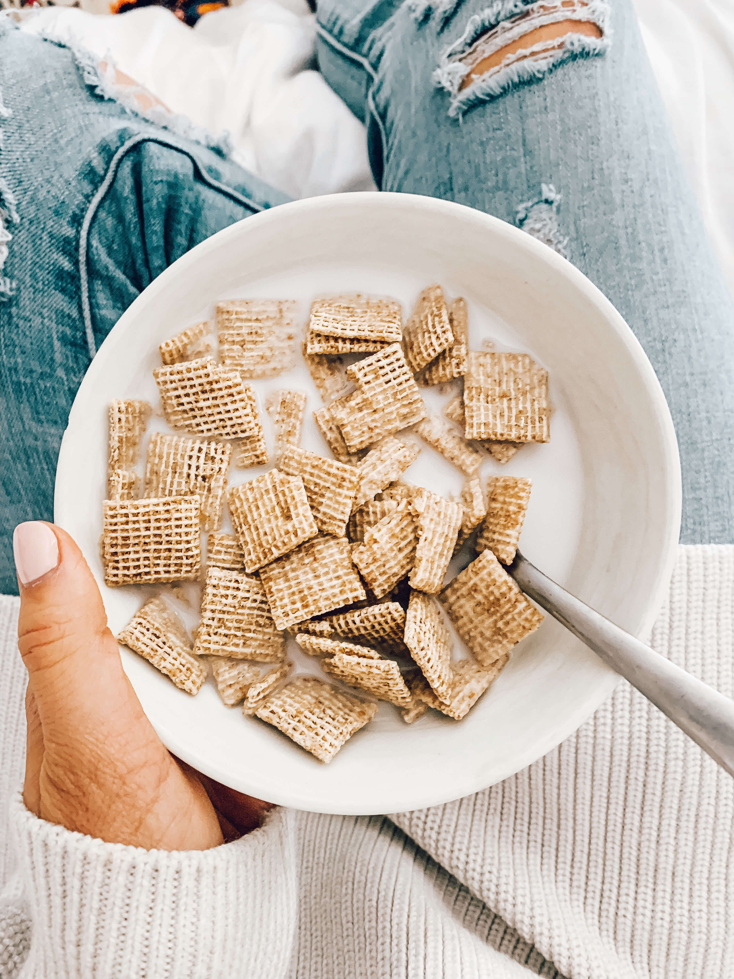 life cereal in a bowl with milk