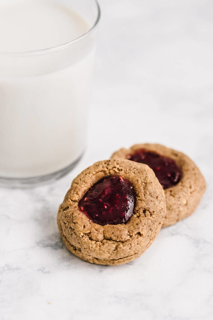 Almond Butter Thumbprint Cookies Nourished By Nutrition