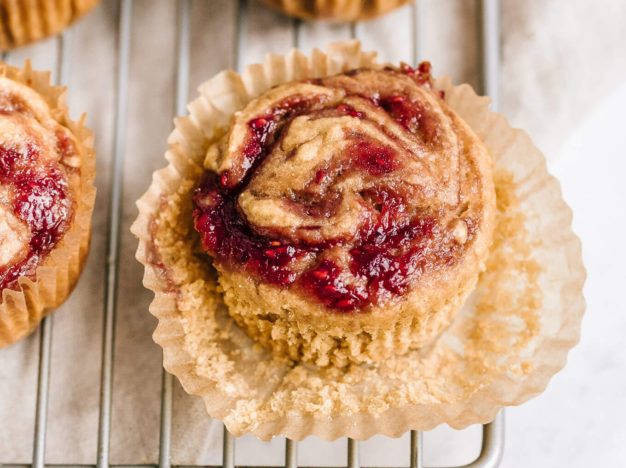 Peanut Butter and Jelly Muffins - nourished by nutrition