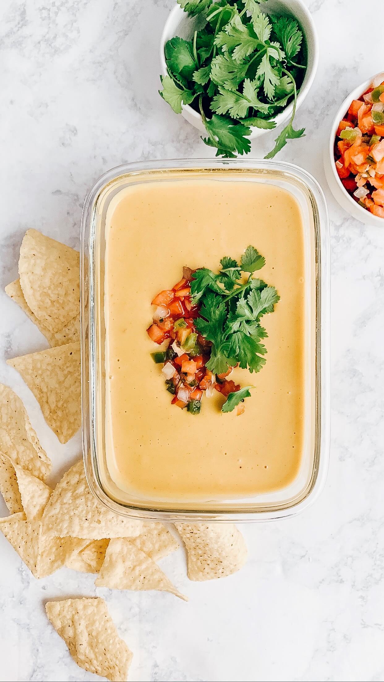 the best vegan queso; healthy dairy-free recipe