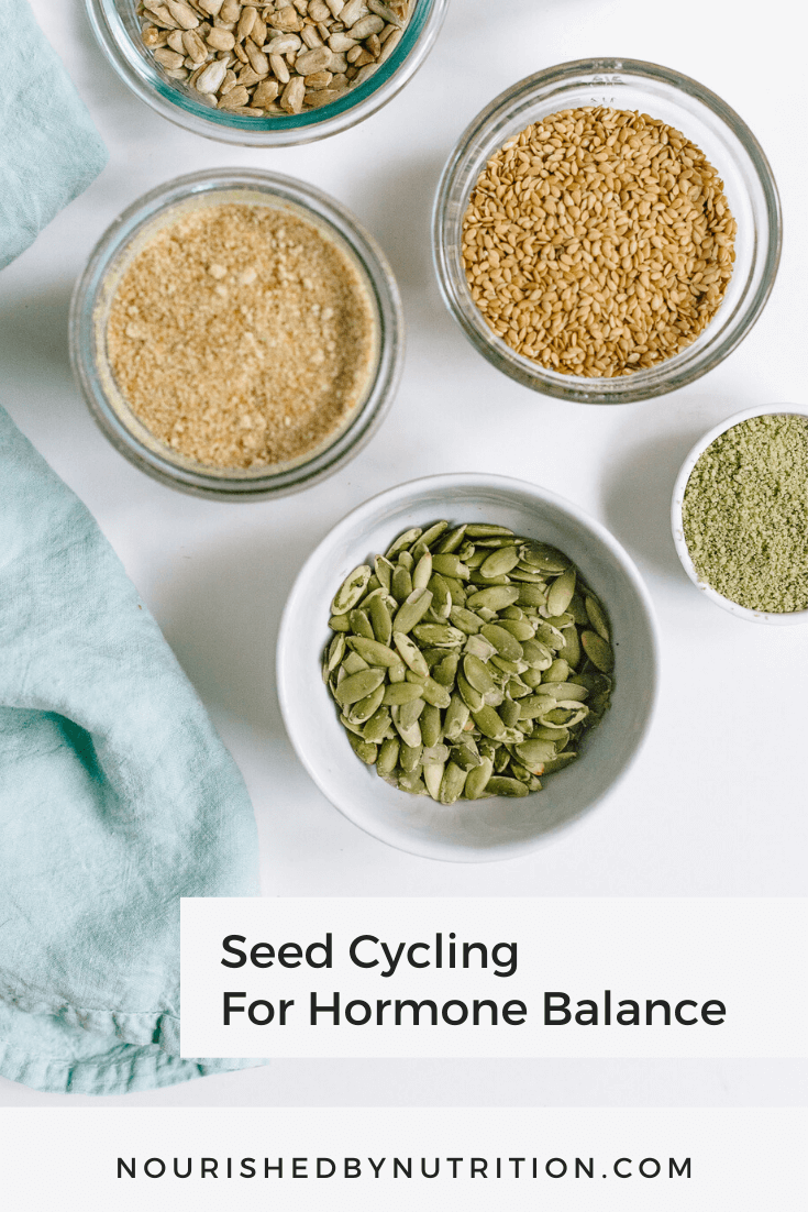 Seed Cycling for hormone balance - pumpkin, flax, sesame, sunflower seeds