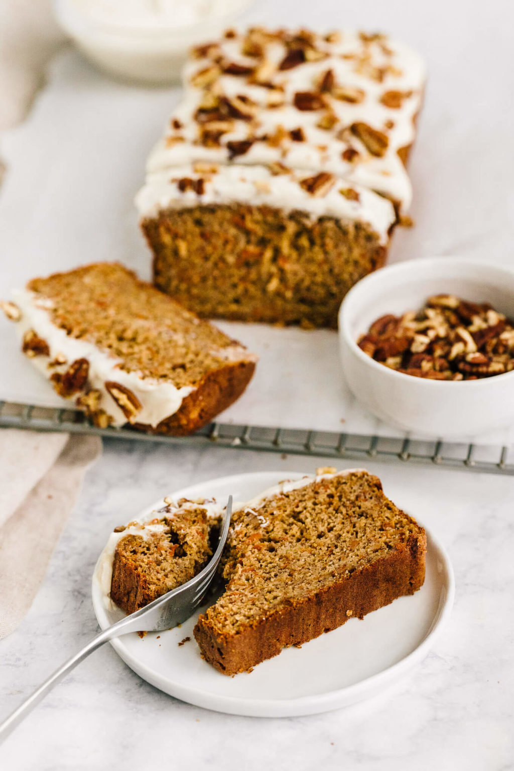 Healthy Carrot Cake Banana Bread - Nourished By Nutrition