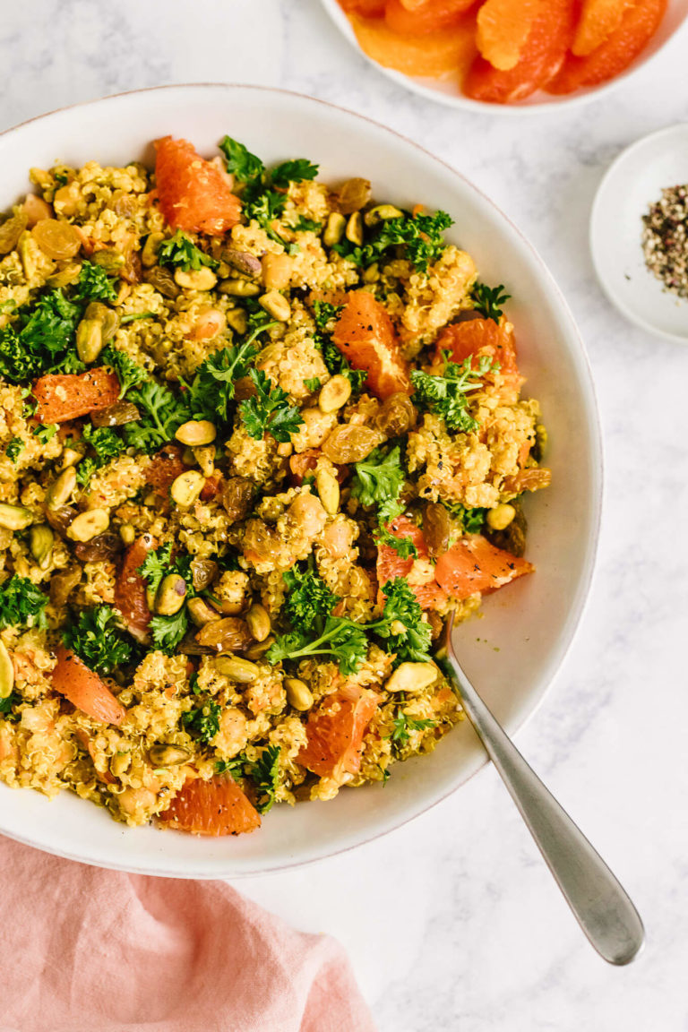 Moroccan Chickpea Quinoa Salad - Nourished By Nutrition