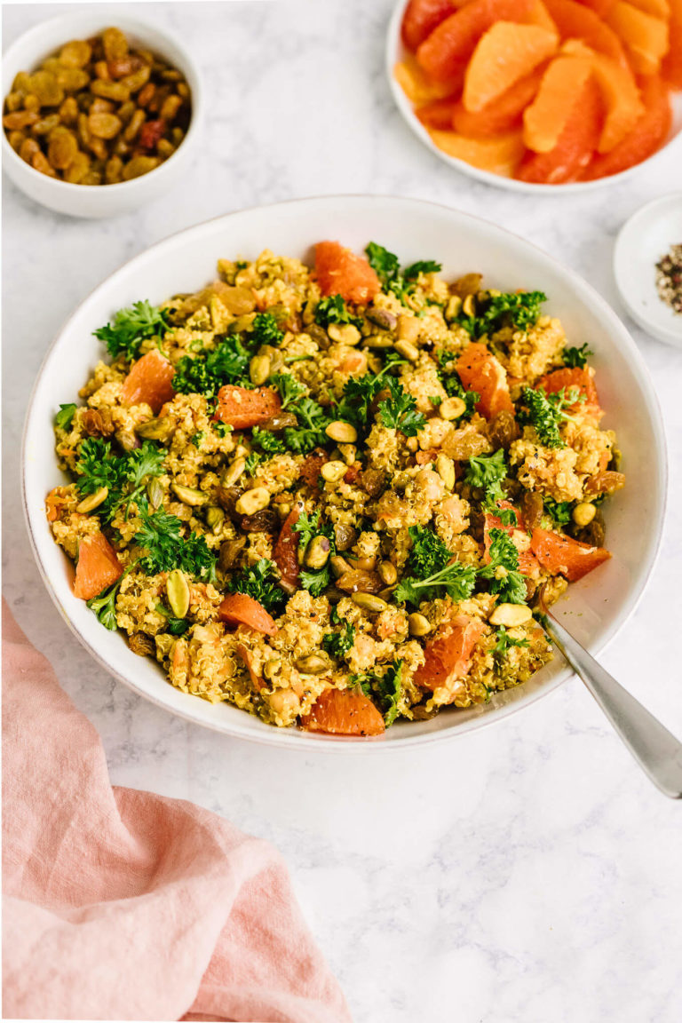 Moroccan Chickpea Quinoa Salad - Nourished By Nutrition