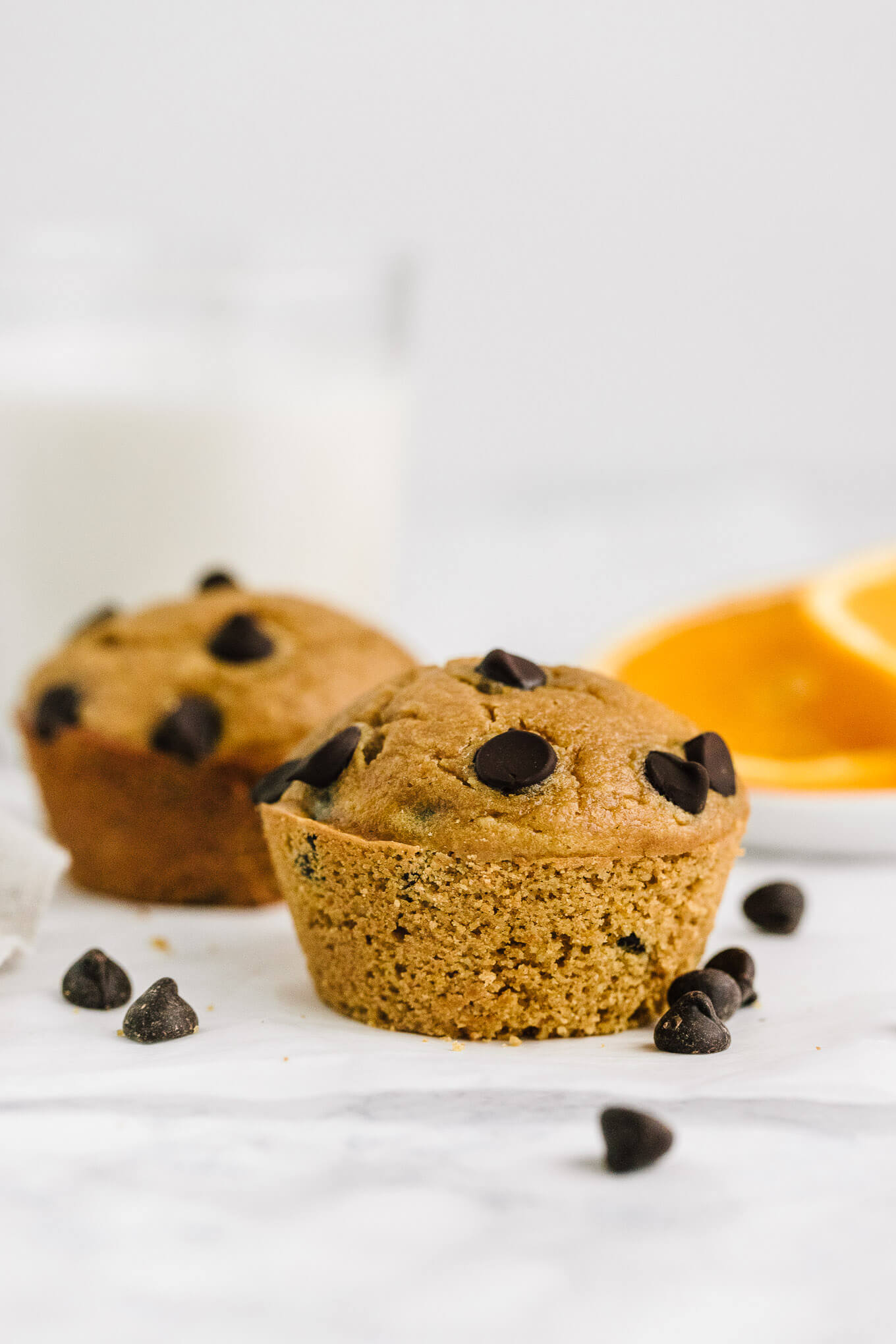 gluten-free orange chocolate chip muffins 