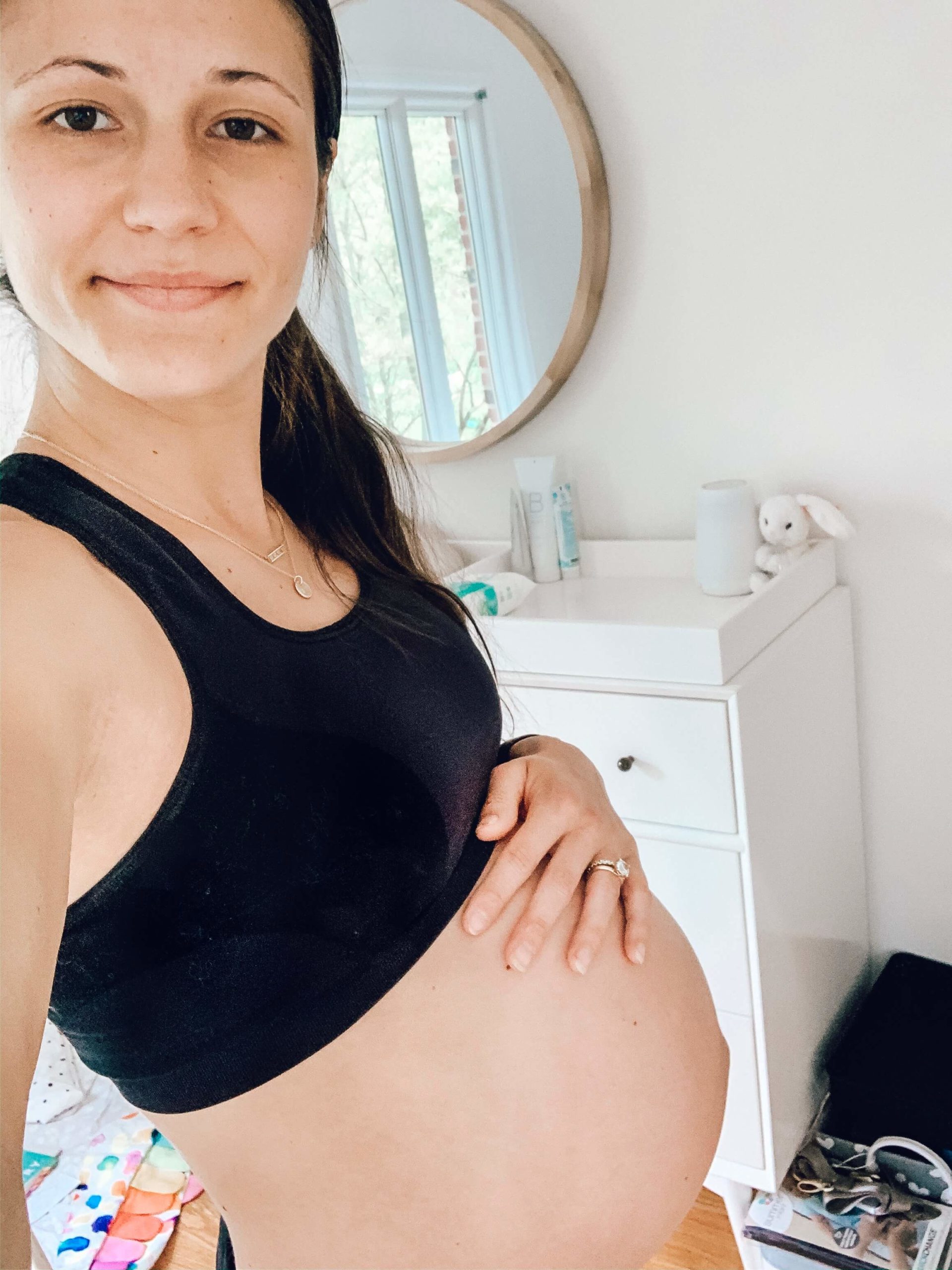 Third trimester pregnancy bump Nourished by Nutrition