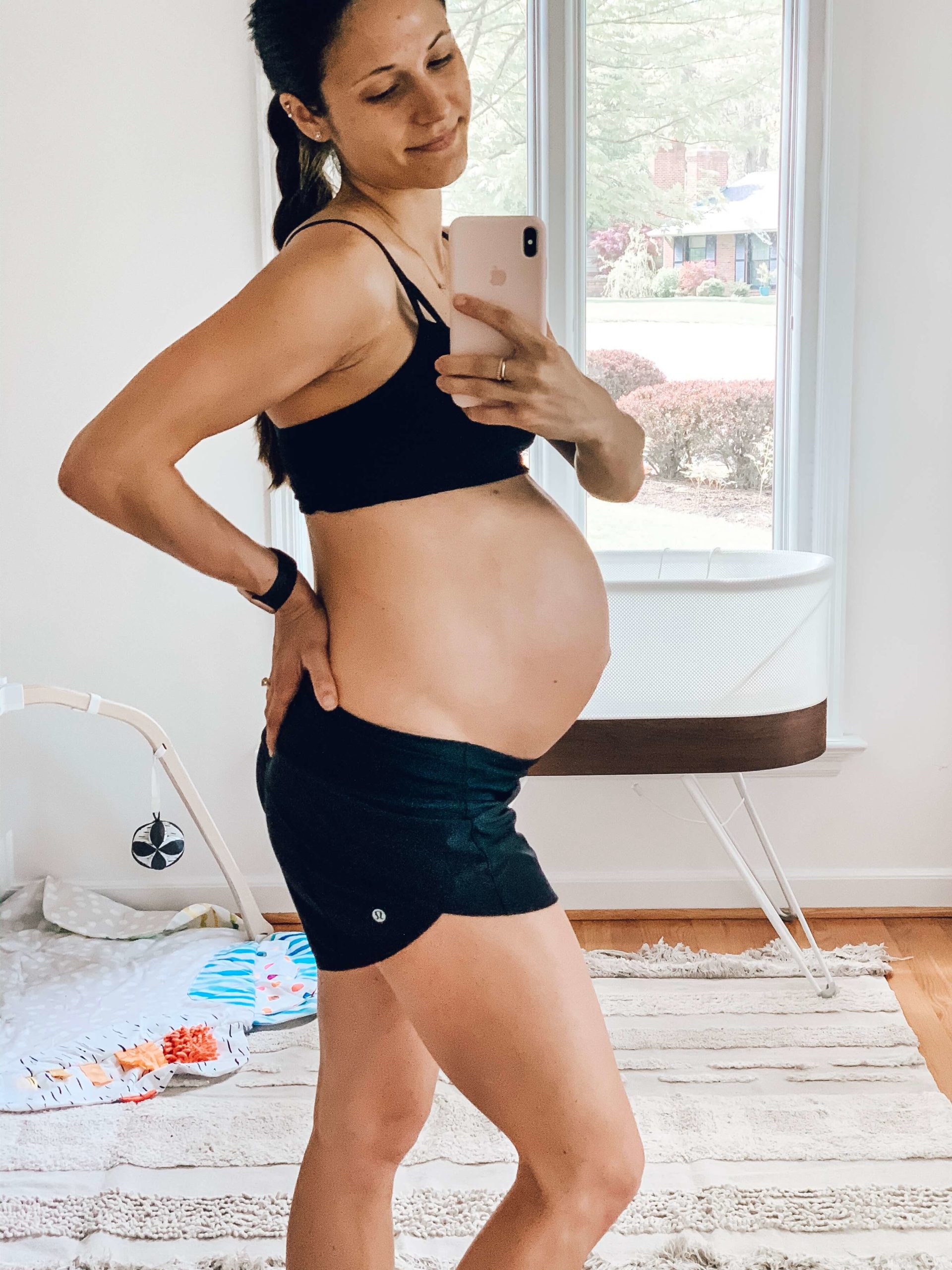Third trimester pregnancy bump Nourished by Nutrition