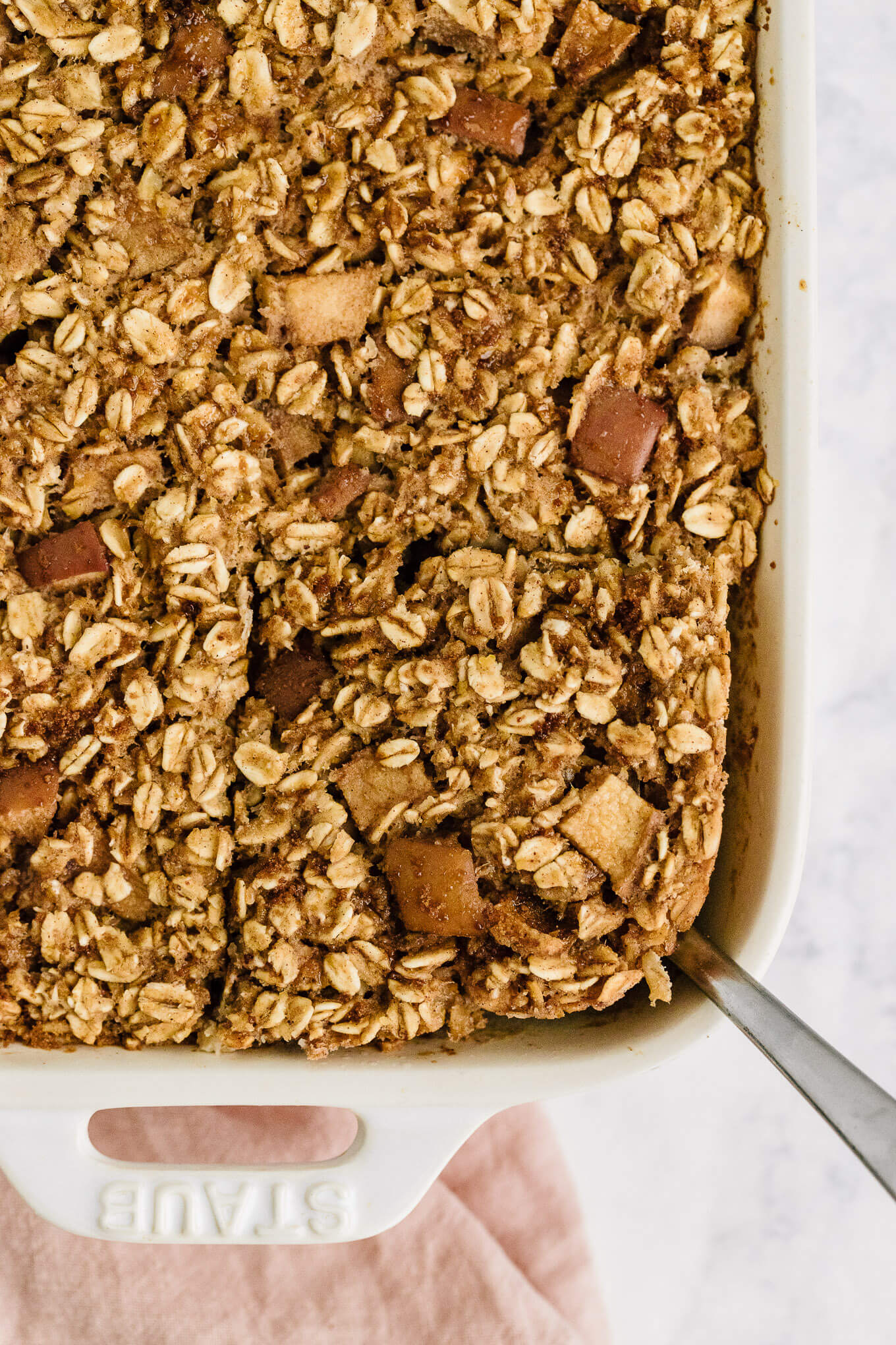 Apple Cinnamon Baked Oatmeal. A healthy fall breakfast packed with fresh apples. 