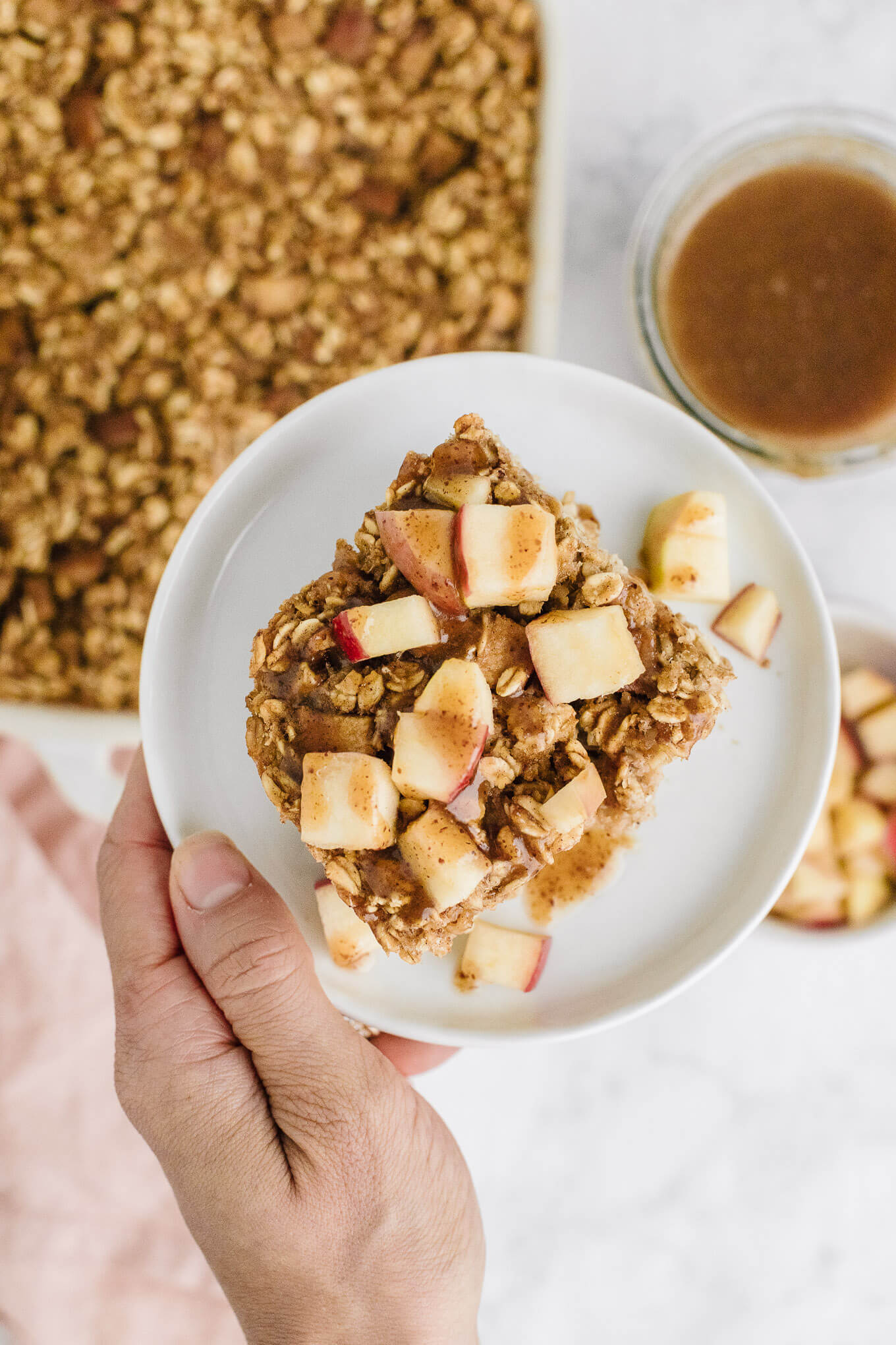 Apple Cinnamon Baked Oatmeal. A healthy fall breakfast packed with fresh apples.