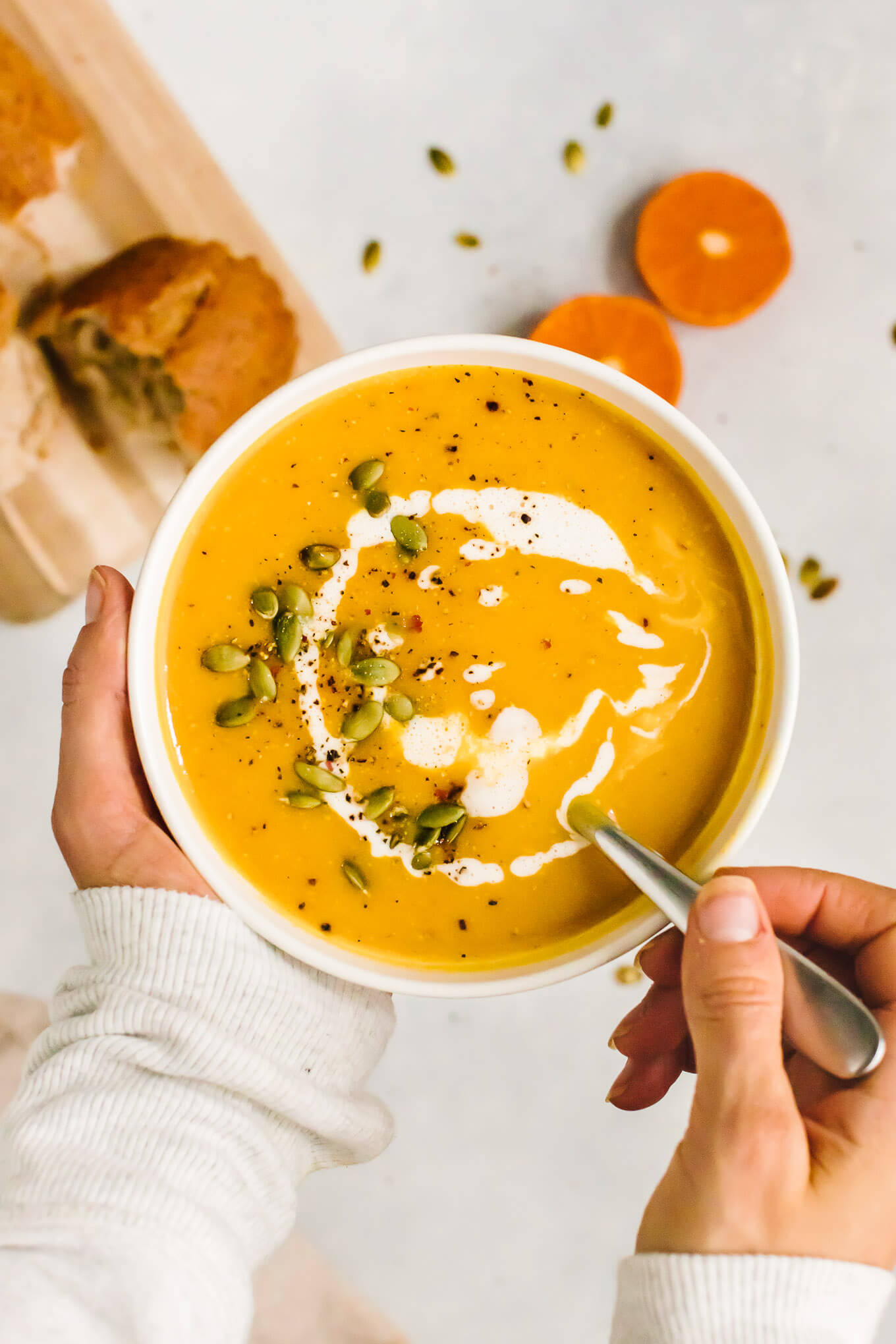 Butternut Squash Soup with Orange and Ginger