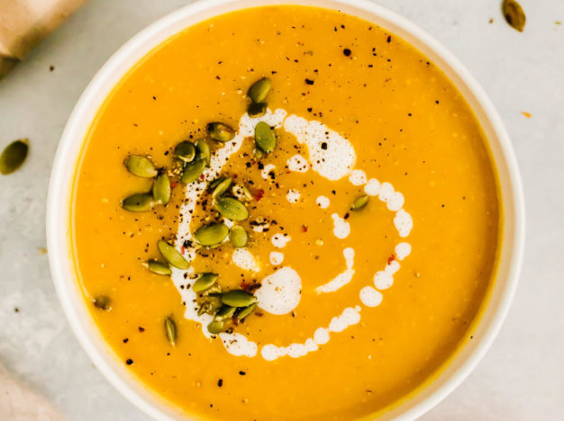 Butternut Squash Soup with Orange and Ginger
