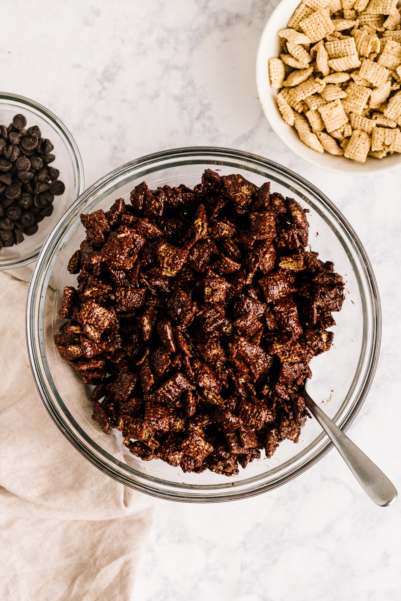 chocolate peanut butter covered chex cereal