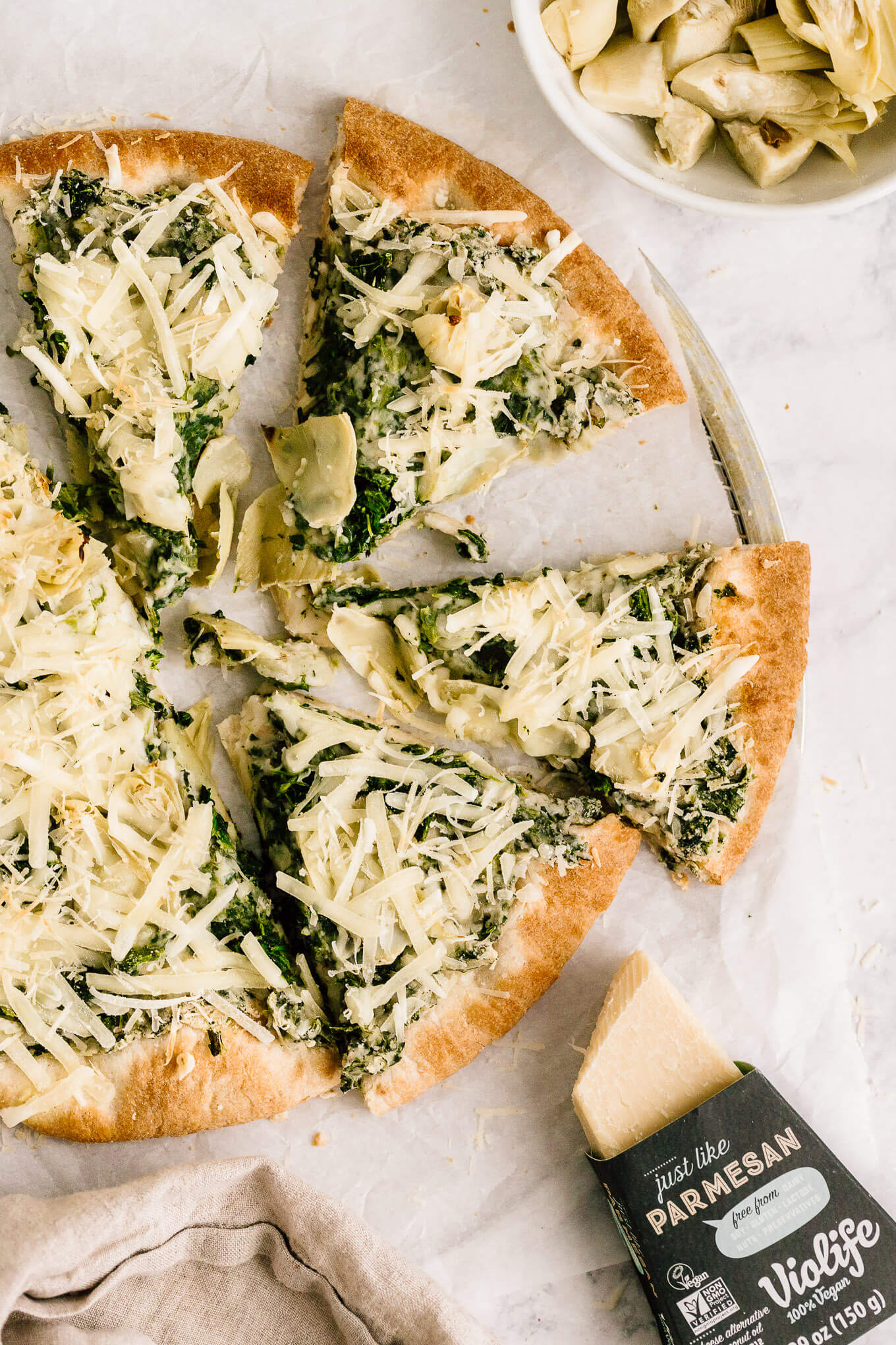 Vegan Spinach Artichoke Pizza | Nourished By Nutrition