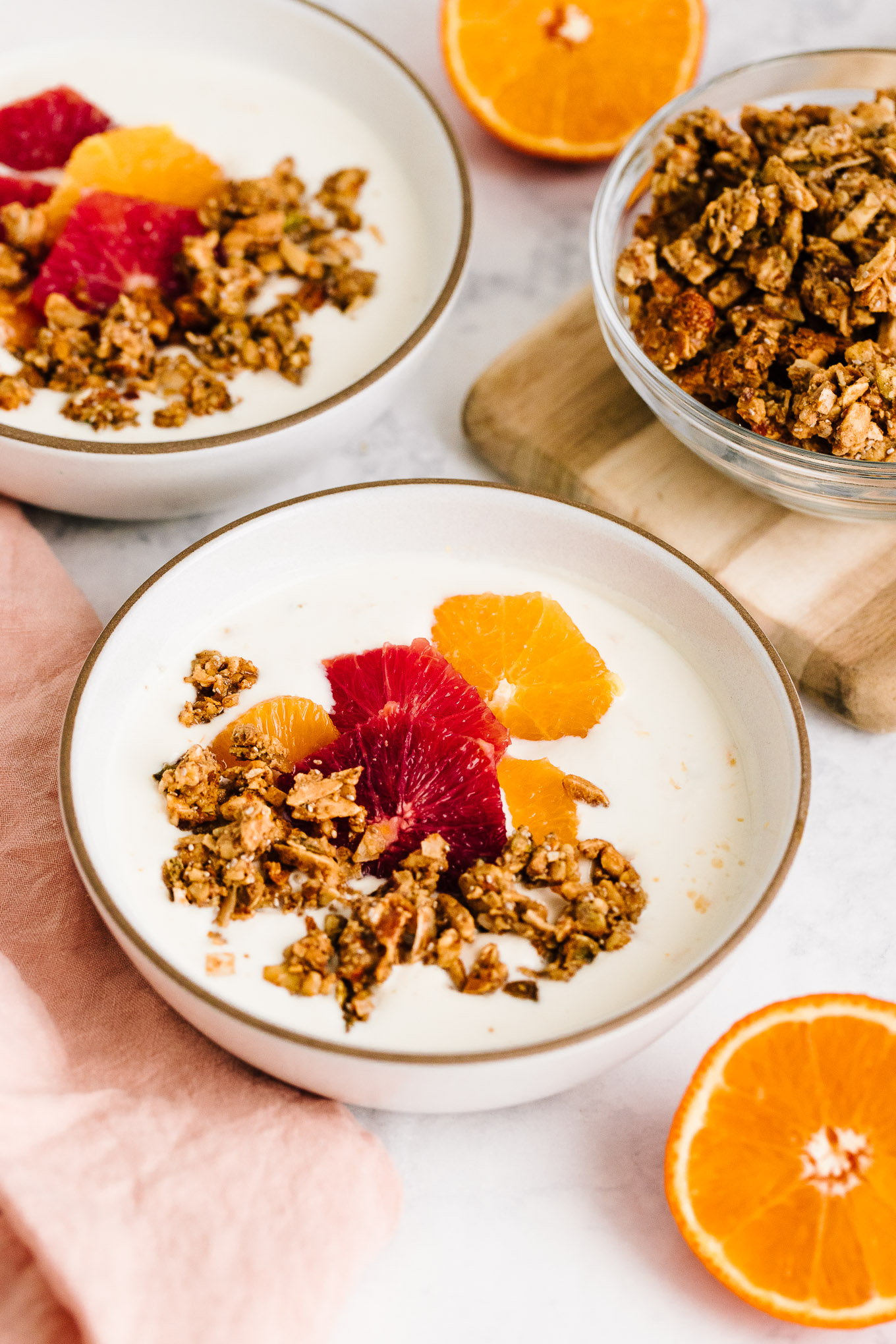 Citrus Yogurt Bowl with Grain-Free Orange Tahini Granola