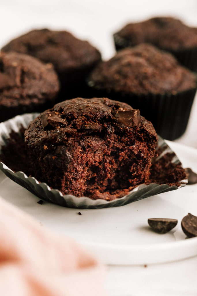 Almond Flour Double Chocolate Banana Muffins Nourished By Nutrition