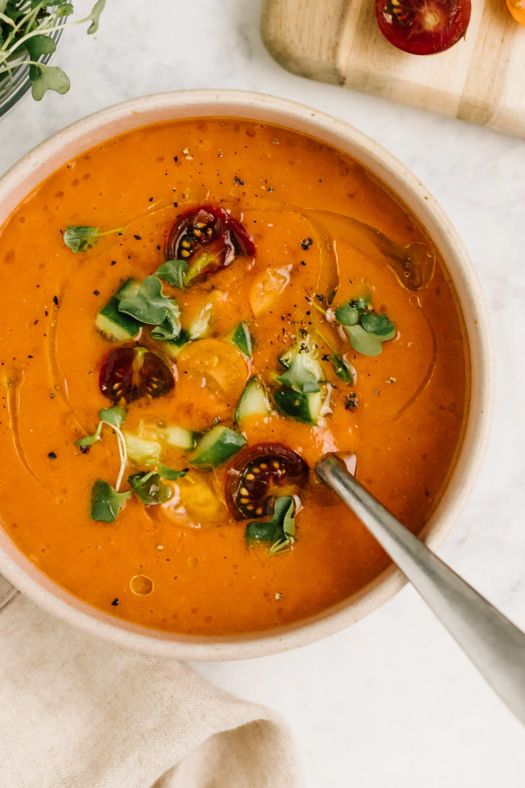 Heirloom Tomato Gazpacho Recipe - Nourished By Nutrition