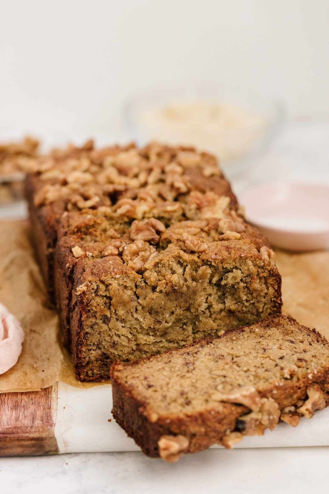 The best gluten-free banana bread made with almond flour and oat flour.