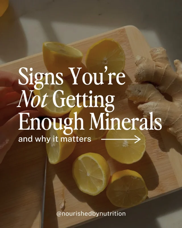 Chances are you’re not  getting enough minerals🧂🥥🥬🍊 because here’s the thing…

Most Americans get their sodium from packaged and processed foods and extremely lacking potassium and magnesium. 

However chances are if you’re here learning about bettering your health you probably already know about cutting down on processed foods. 

What you might NOT know is that if you’re eating clean and under-salting your food or filtering your water and not remineralizing it you could still be deficient in these key minerals.

Replenishing minerals strategically is KEY. 

I recommend starting with:
* Cutting back on ultra processed foods
* Add quality sea salt throughout the day 
* Potassium-rich produce like avocado, oranges, coconut water, potatoes
* Magnesium via food + a supplement if needed
* Clean electrolytes daily (especially if you drink a lot of water, coffee, or exercise)

Let me know if you want more info on choosing a clean electrolyte!

#nourishedbynutrition #mineralbalance #adrenalsupport #electrolytes #hormonehealth #rootcausehealing #energytips #nutritiontips #stresssupport #functionalnutrition