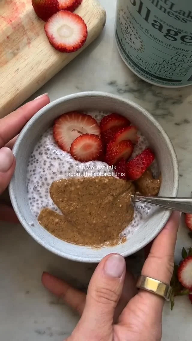 STRAWBERRY COLLAGEN CHIA PUDDING 🍓a gut-friendly breakfast that’s also great for your hair, skin and nails – yes, please. 

And because I know you’ll ask – my Favorite collagen is @greatlakeswellness Collagen. I’ve found it’s practically invisible. No flavor, no clumps, no fuss. 

I’ve done a lot of research on collagen for the book I wrote in 2020 and Great Lakes Wellness is the best. Meaning this partnership truly feels full circle and I could not be more excited about it. So get ready to see a lot more collagen recipes coming your way.

One of my favorite ways to incorporate it? Meal-prep recipes like this Strawberry Chia Pudding. It takes five minutes, lives in your fridge overnight, and gives major digestion + glowing-skin energy by morning. And bonus—it’s a great option for keeping blood sugar steady first thing in the day.

Comment COLLAGEN and I’ll send you the recipe 🍓 #GreatLakesWellnessPartner #nourishedbynutrition 

#healthybreakfast #chiapudding #hormonebalance #mealprep